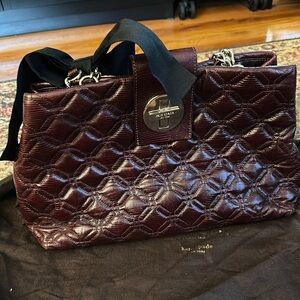 Kate Spade Quilted Burgundy Handbag